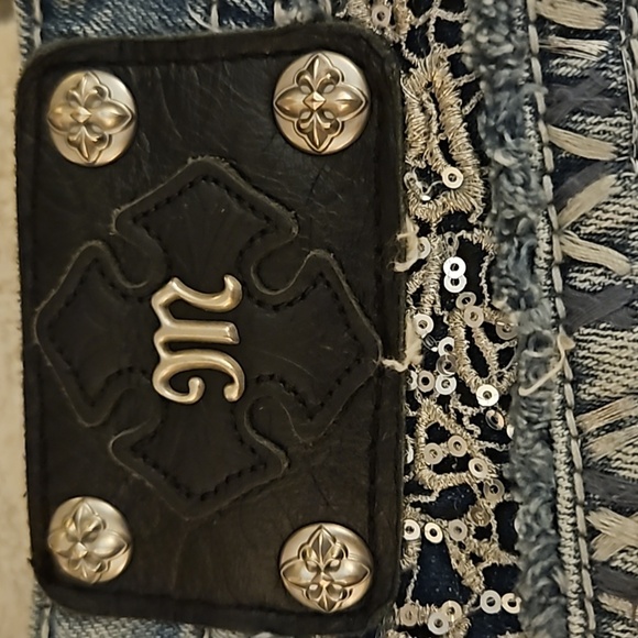 MISS ME Lace JE8005B2L Bootcut Light Wash Lowrise Jeans - Picture 8 of 11